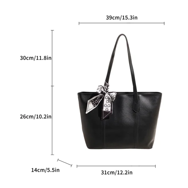 Women's bag New summer black handbag large capacity shoulder bag niche commuter woman bag Tote bag - Image 6