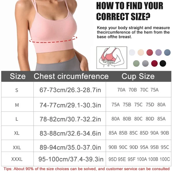 Women Strappy Sports Bras Seamless Criss Cross Back Sexy Padded Fitness Yoga Vest Gym Running Crop Top Breathable Beauty Bras - Image 6