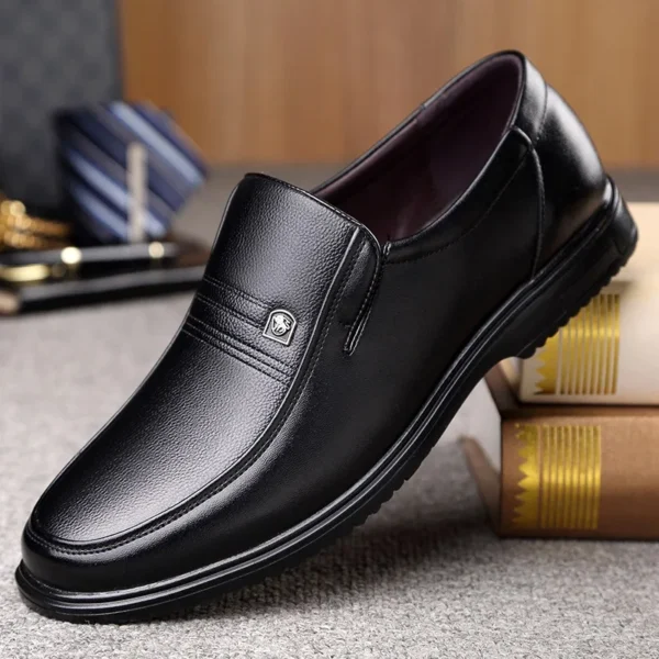 Handmade Genuine Leather Shoes Men Loafers Business Casual Shoes Classic Soft Leather Hombre Breathable Flat Shoes - Image 5