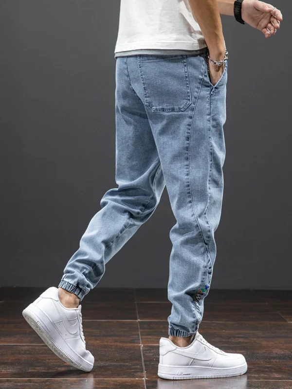 Spring Summer Black Blue Cargo Jeans Men Streetwear Denim Jogger Pants Men Baggy Harem Jean Trousers Plus Size - Image 3