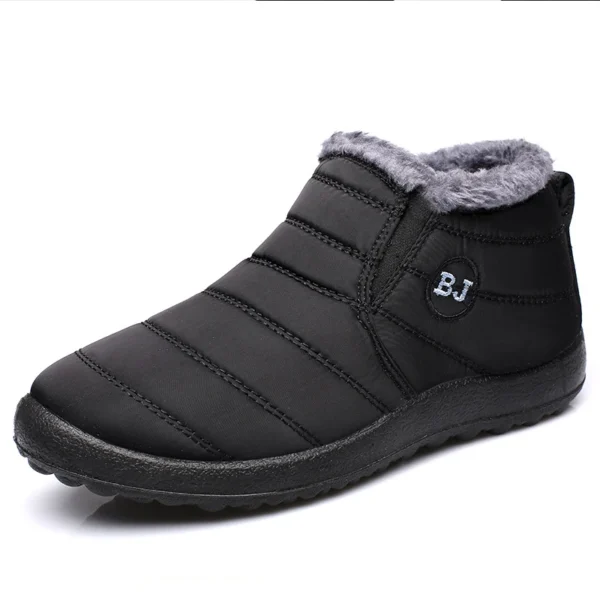 Men's Boots Slip On Winter Shoes For Men Fur Ankle Boots Waterproof Snow Boots Winter Chaussure Hommes Casual Booties For Men - Image 4