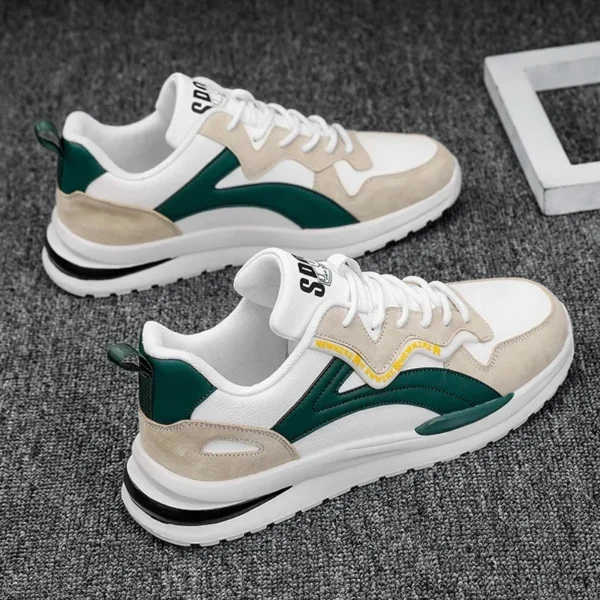 Spring 2024 New Trendy Men's Shoes Breathable Sports Casual Running Youth Shoes Versatile Casual Shoes EVA Sole Rubber Surface