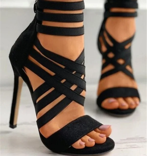 New Summer Women's Shoes Sexy Open Toe Gladiator Shoes Women's High Heels Dress Party Wedding High Heels Sandals - Image 6