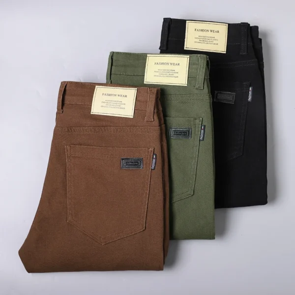 Autumn And Winter Men's Jeans New Large Size 29 44 Casual Pants Male Straight Elastic High Waist Trousers Fashion Color Pants