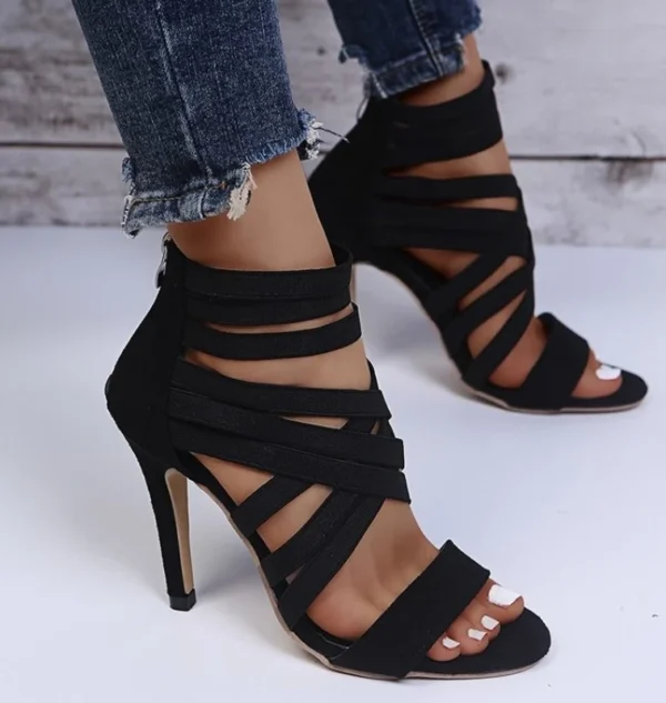 New Summer Women's Shoes Sexy Open Toe Gladiator Shoes Women's High Heels Dress Party Wedding High Heels Sandals - Image 5